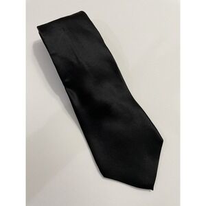 Gianfranco Ruffini Black Silk Necktie Tie Made In Italy 58"